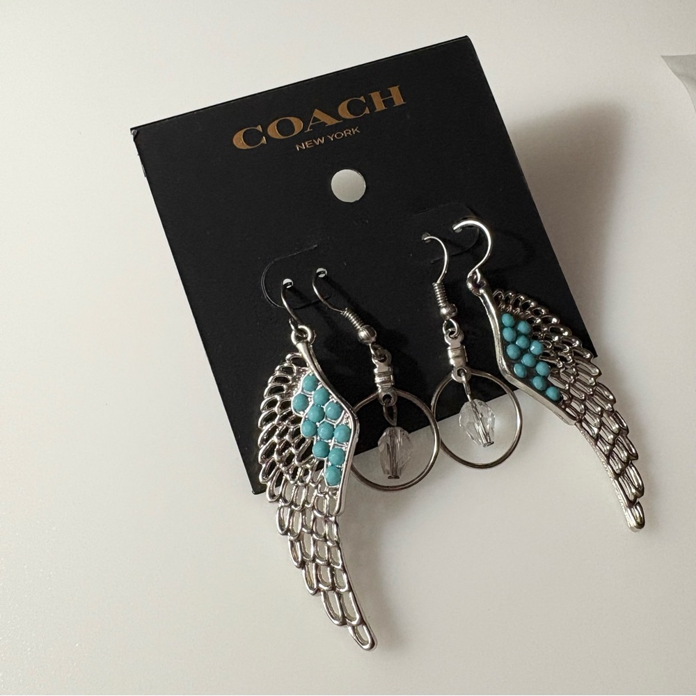 Coach Feather and Chandelier Dangle Earrings - Picture 3 of 8
